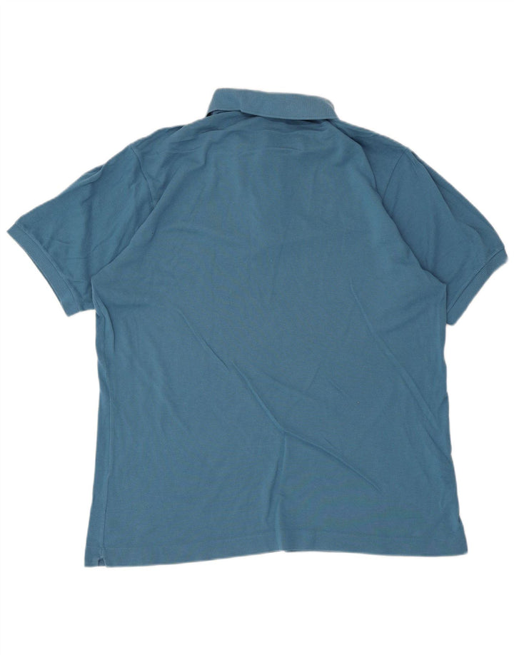 Lacoste Herren-Poloshirt, Größe 6 XL, blaue Baumwolle