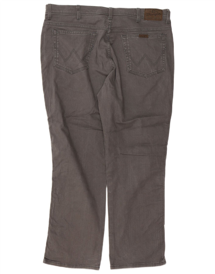 Wrangler Herren Regular Straight Jeans W40 L30 Graue Baumwolle