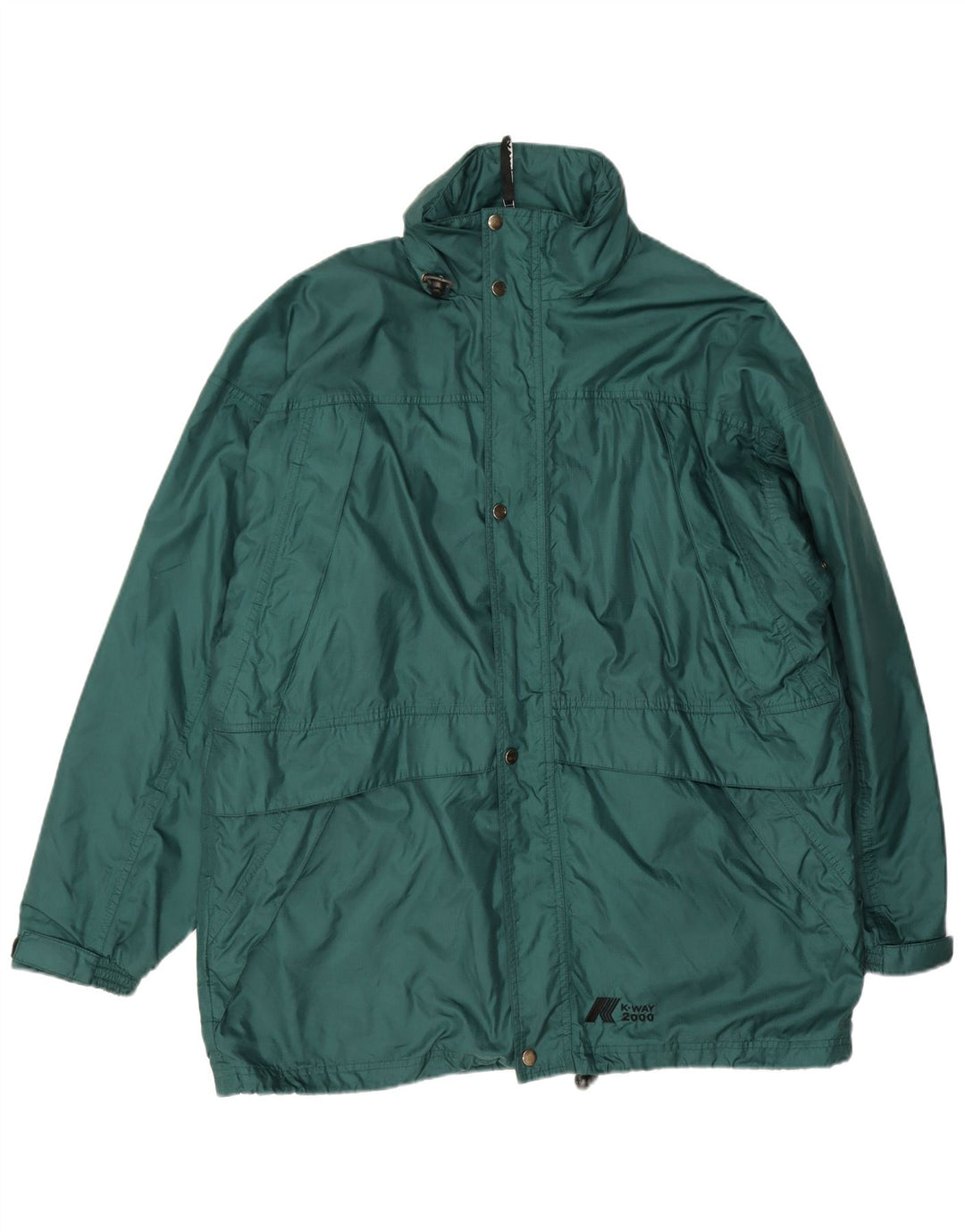 K-Way Herren Loose Fit Regenjacke UK 40 Large Grün Polyamid