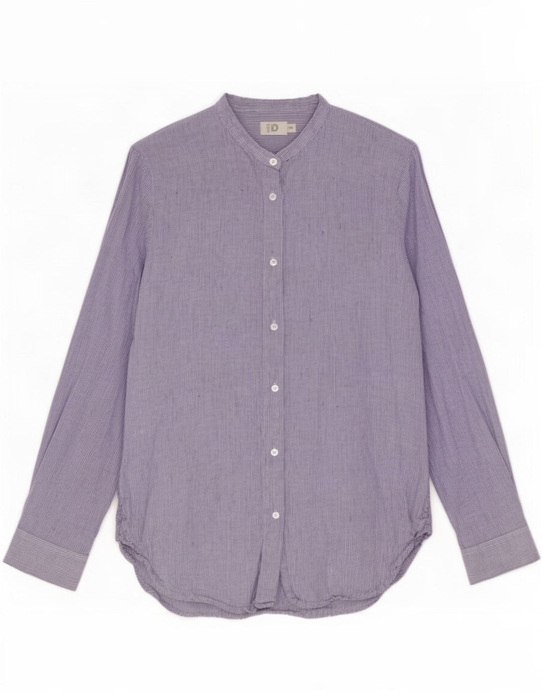 Dack's Damenhemd UK 14 Mittelblauer Nadelstreifen