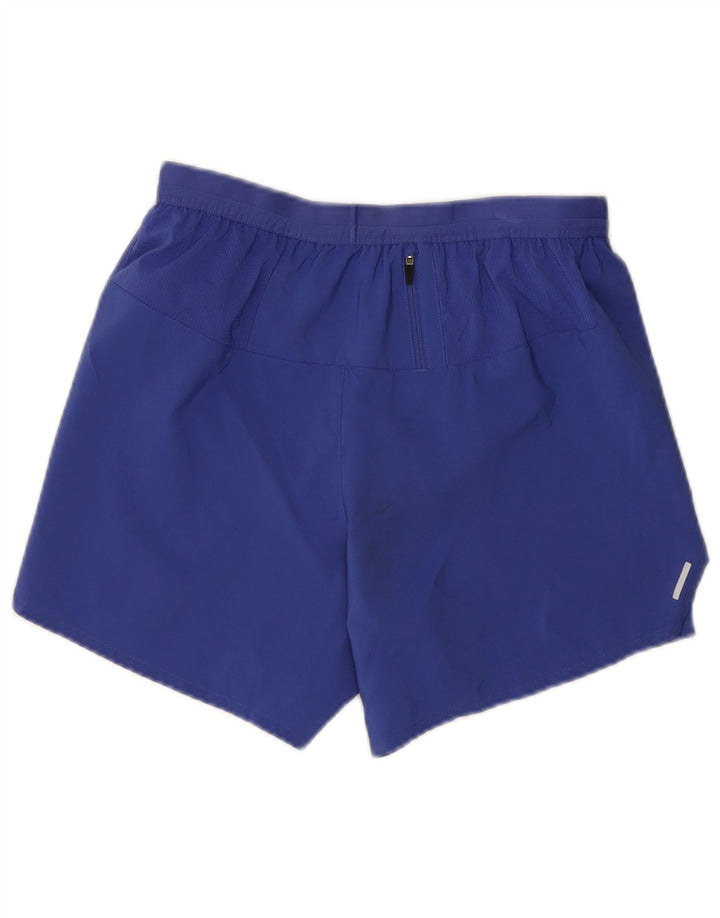 NIKE Damen Dri Fit Sport Shorts UK 12 Mittelblaues Polyester