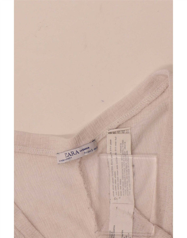 Zara Damen Crop-Oversize-Blusenoberteil, UK-Größe 10, klein, rosa, Polyester