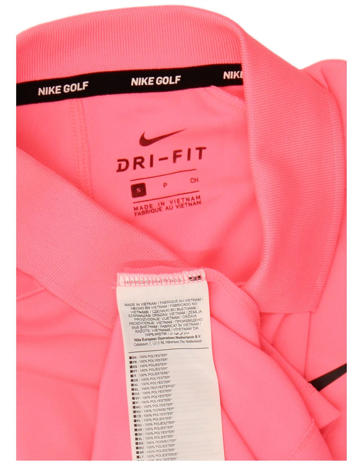Nike Herren Dri Fit Poloshirt, klein, rosa, Polyester