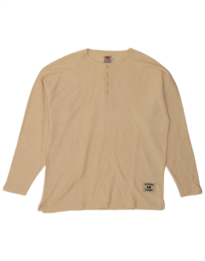 Levi's Herren-Oberteil, langärmelig, groß, Beige, Baumwolle