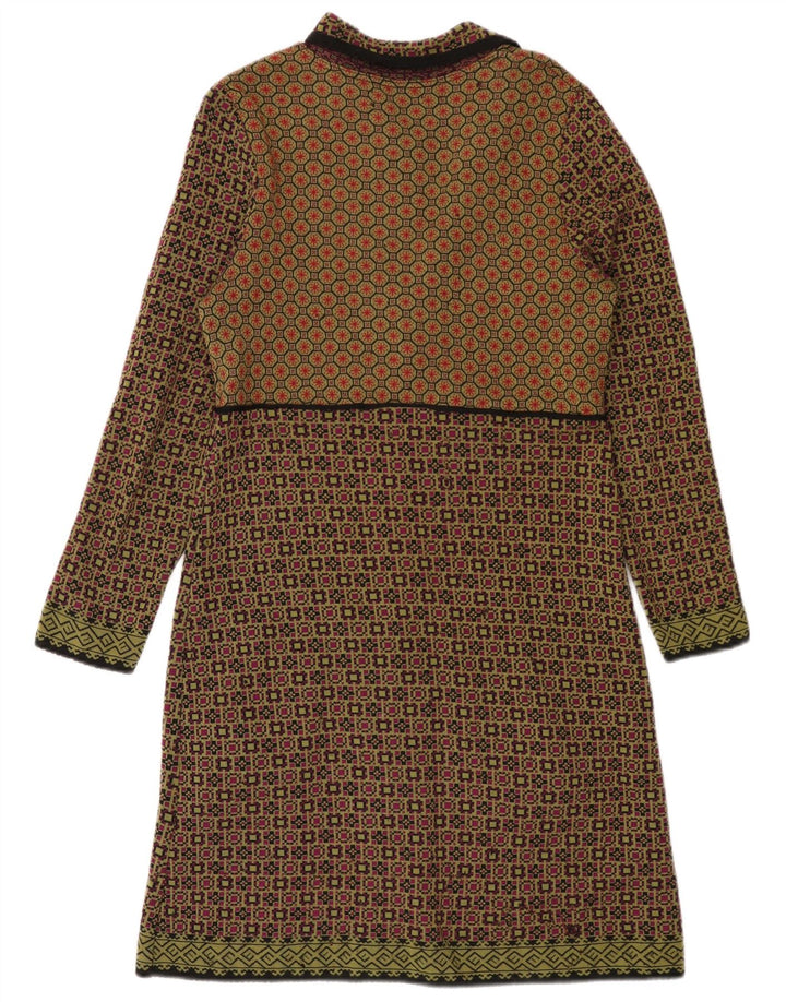 Dunque Damen-Cardigan-Pullover UK 12 Medium Mehrfarbig Geometrisch