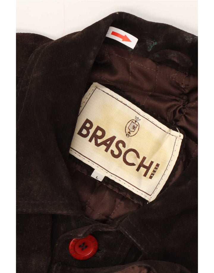 Braschi Herren Wildlederjacke UK 40 Large Braun