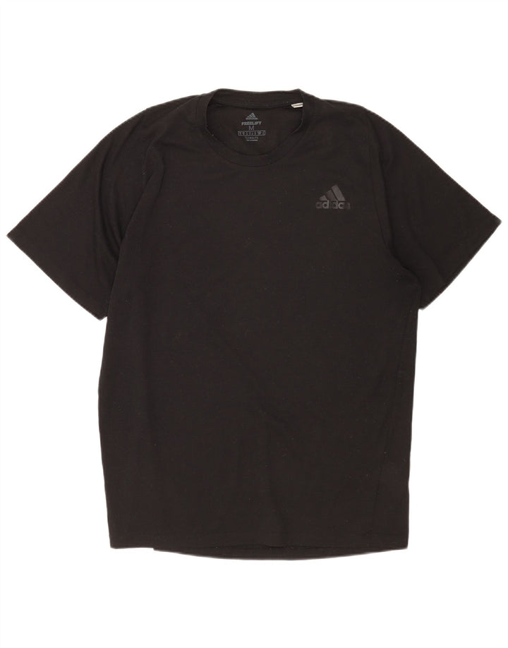 ADIDAS Herren Climalite T-Shirt Top Medium Schwarz Polyester
