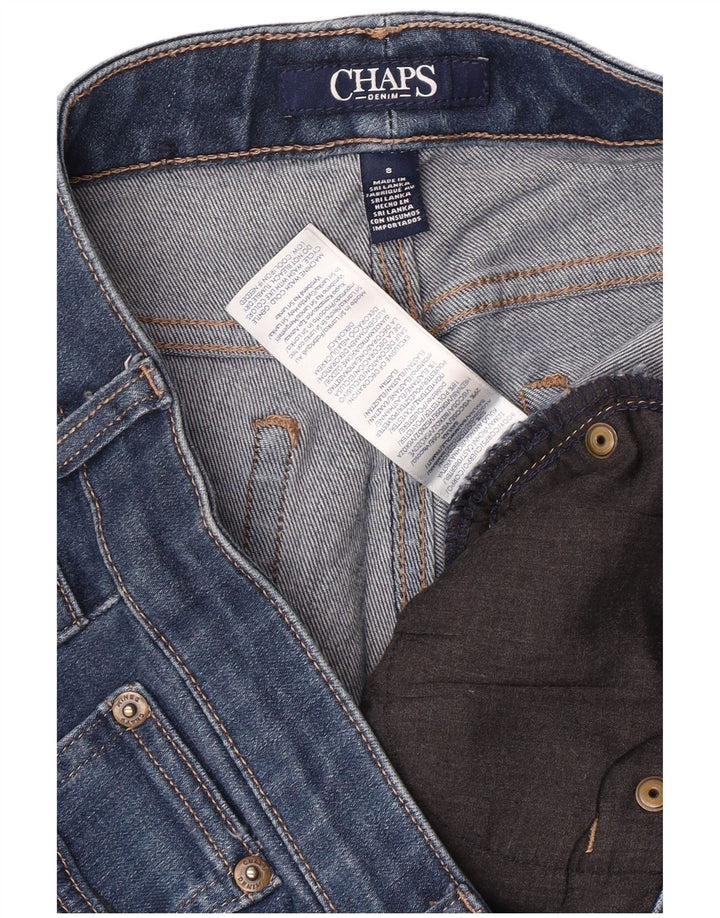 CHAPS Damen Slim Jeans US 8 Medium W30 L30 Blaue Baumwolle