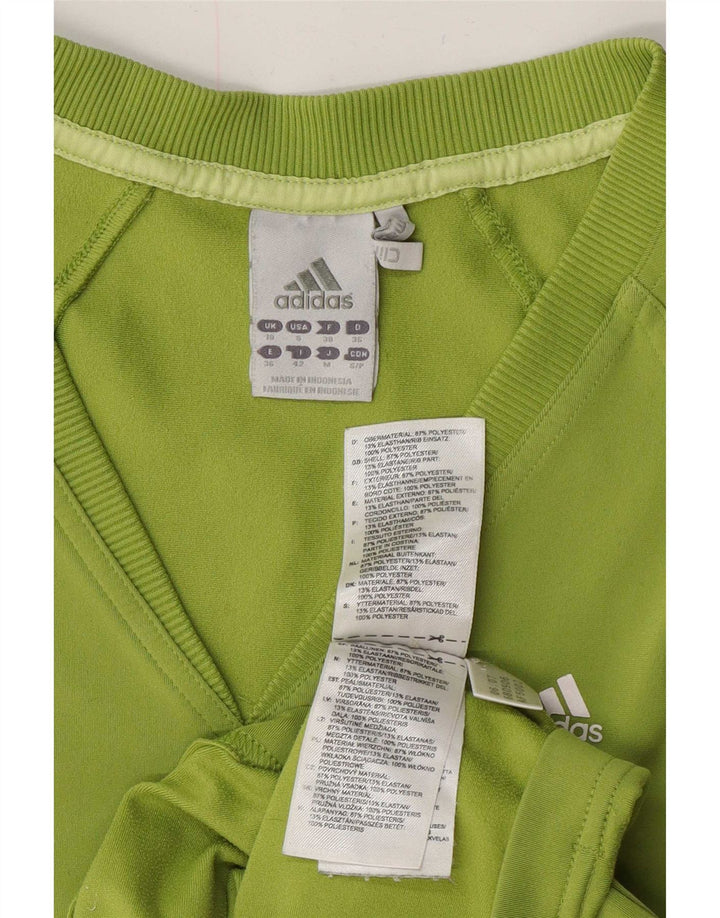 Adidas Damen Weste Top UK 10 Small Grün Polyester