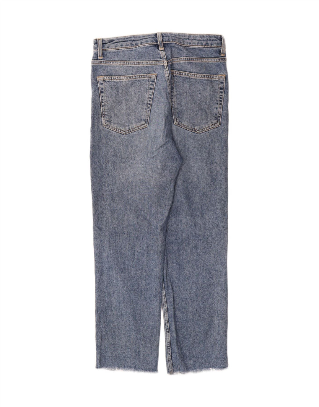 Topshop Damen-Cropped-Jeans W28 L25 Blaue Baumwolle