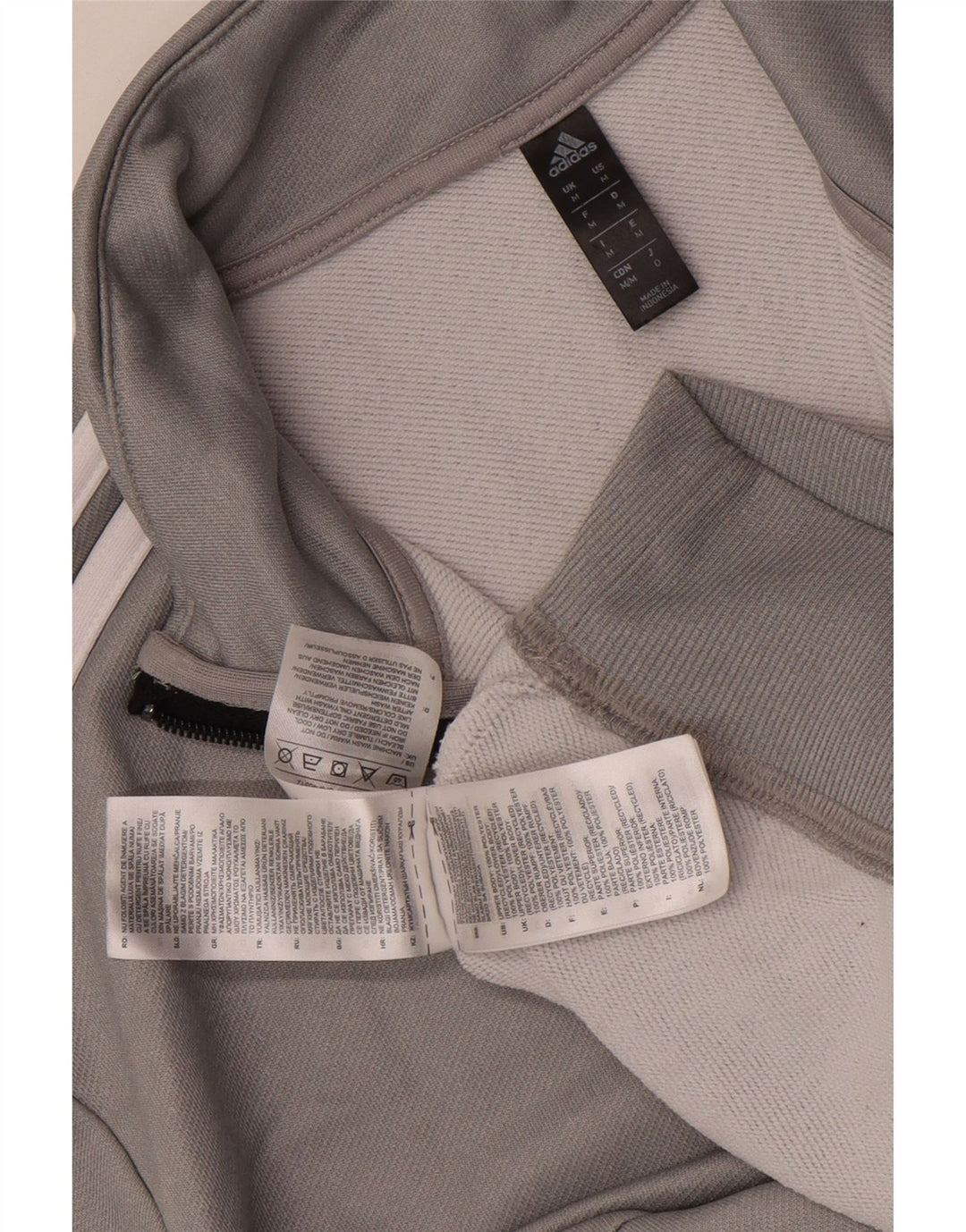 ADIDAS Herren Aeroready Zip Neck Sweatshirt Pullover mittelgraues Polyester