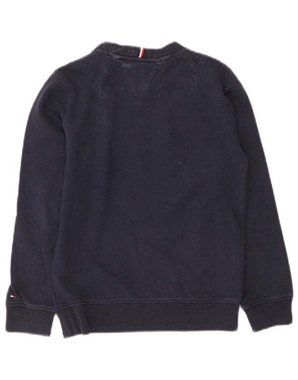 Tommy Hilfiger Grafik-Sweatshirt für Jungen, 6–7 Jahre, marineblaue Baumwolle