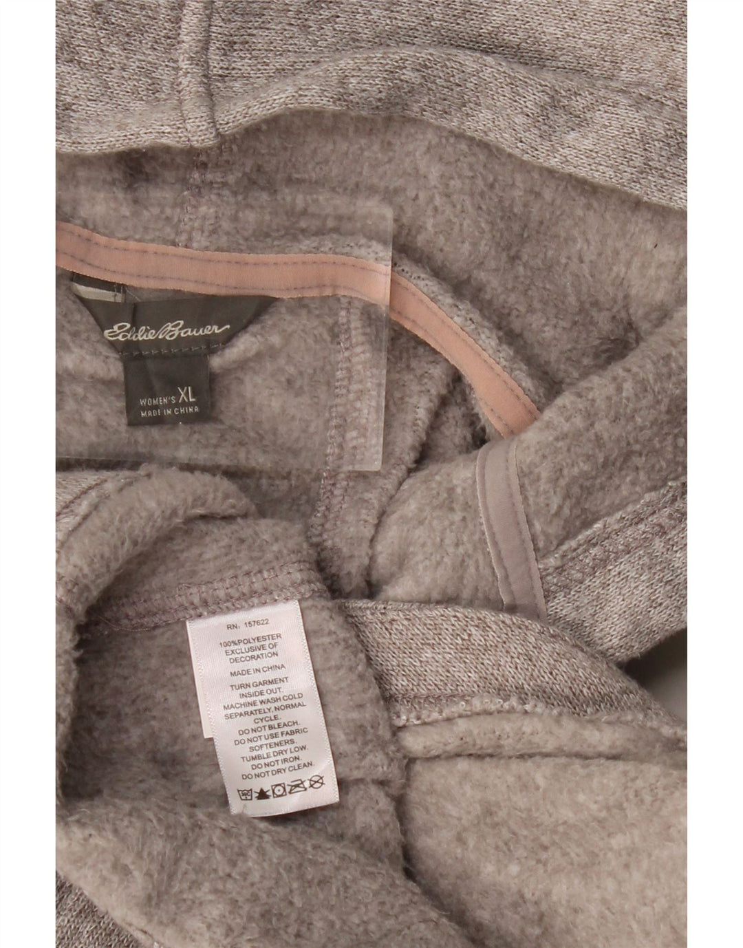 Eddie Bauer Damen Zip Hoodie Pullover UK 18 XL Grau Polyester