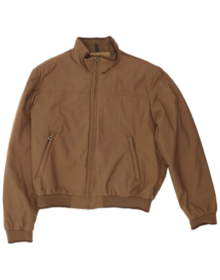 Geox Herren Respira Bomberjacke IT 50 Großes braunes Polyamid