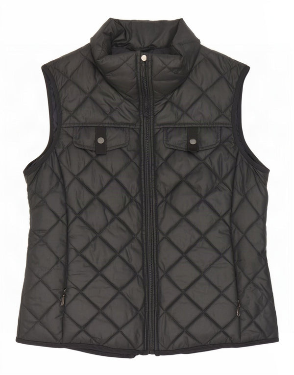 Esprit Damen Steppweste UK 14 Large Schwarz Polyester