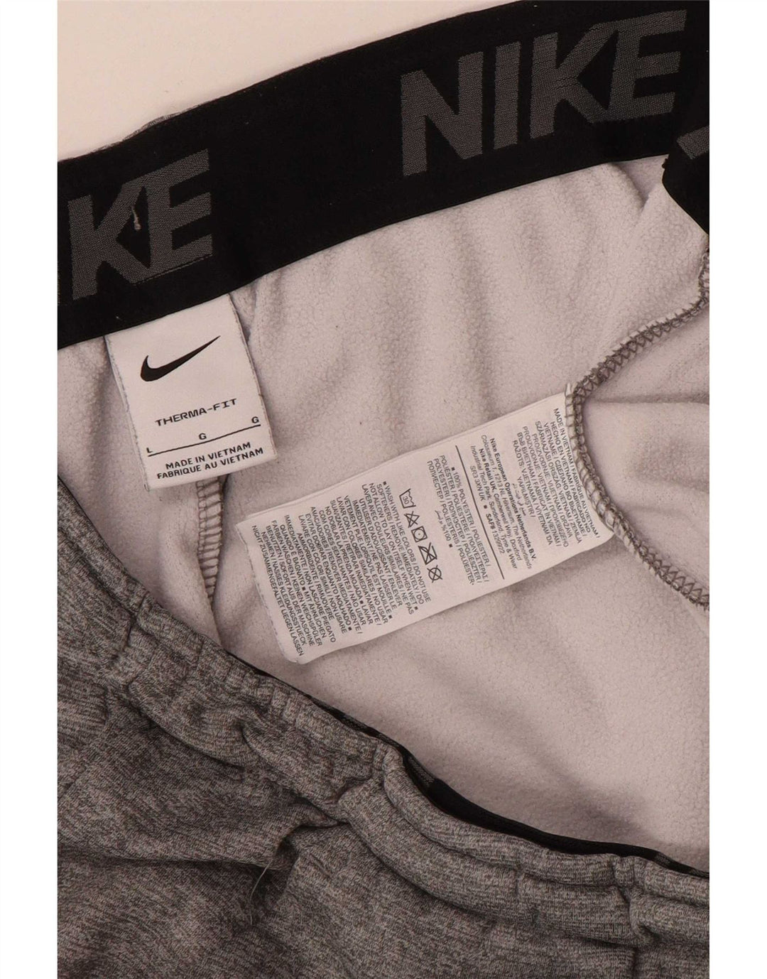 Nike Herren Therma-Fit-Trainingshose, Jogginghose, Größe L, grau, Polyester