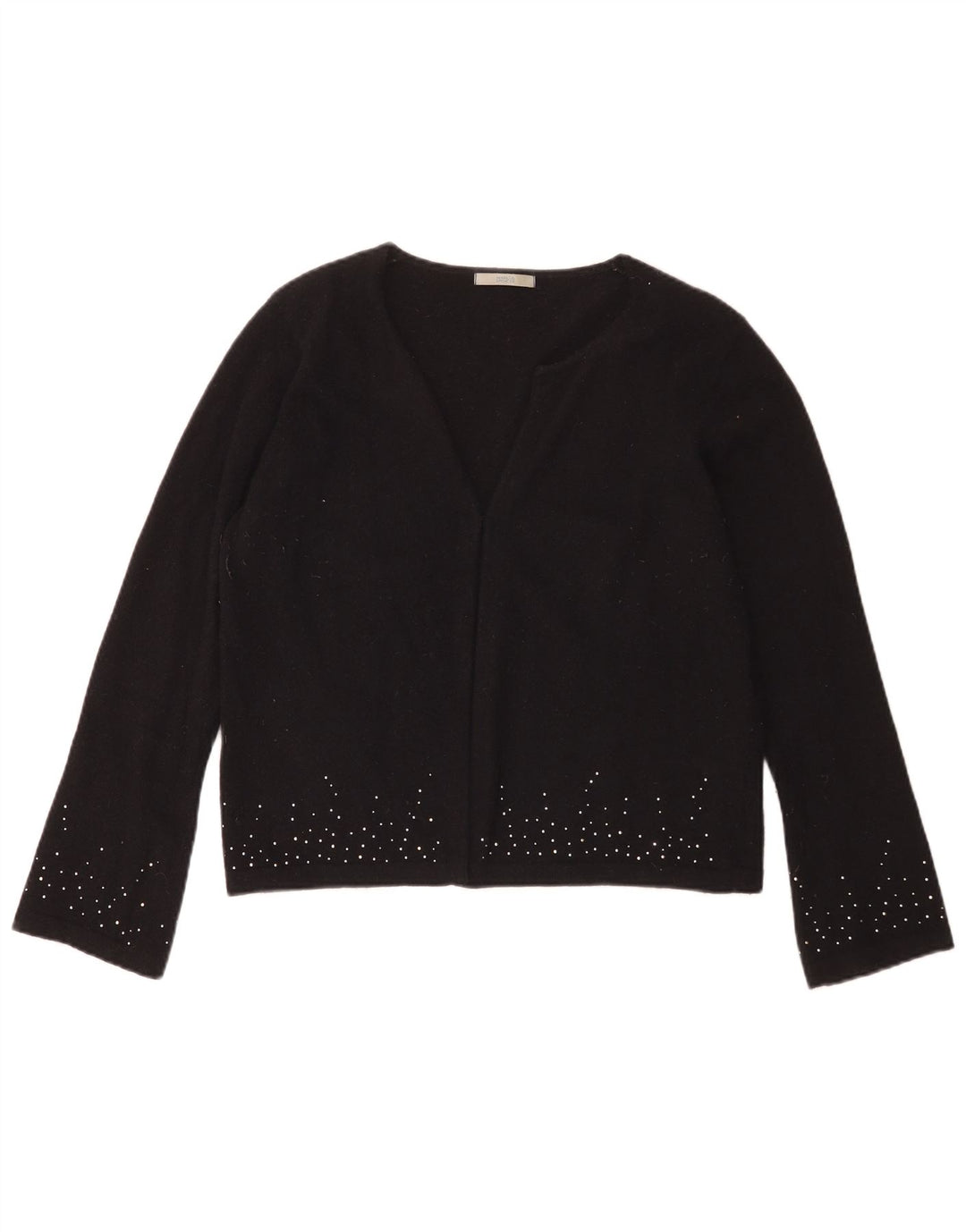 Marks & Spencer Damen Bolero-Pullover UK 16 Große schwarz gefleckte Wolle