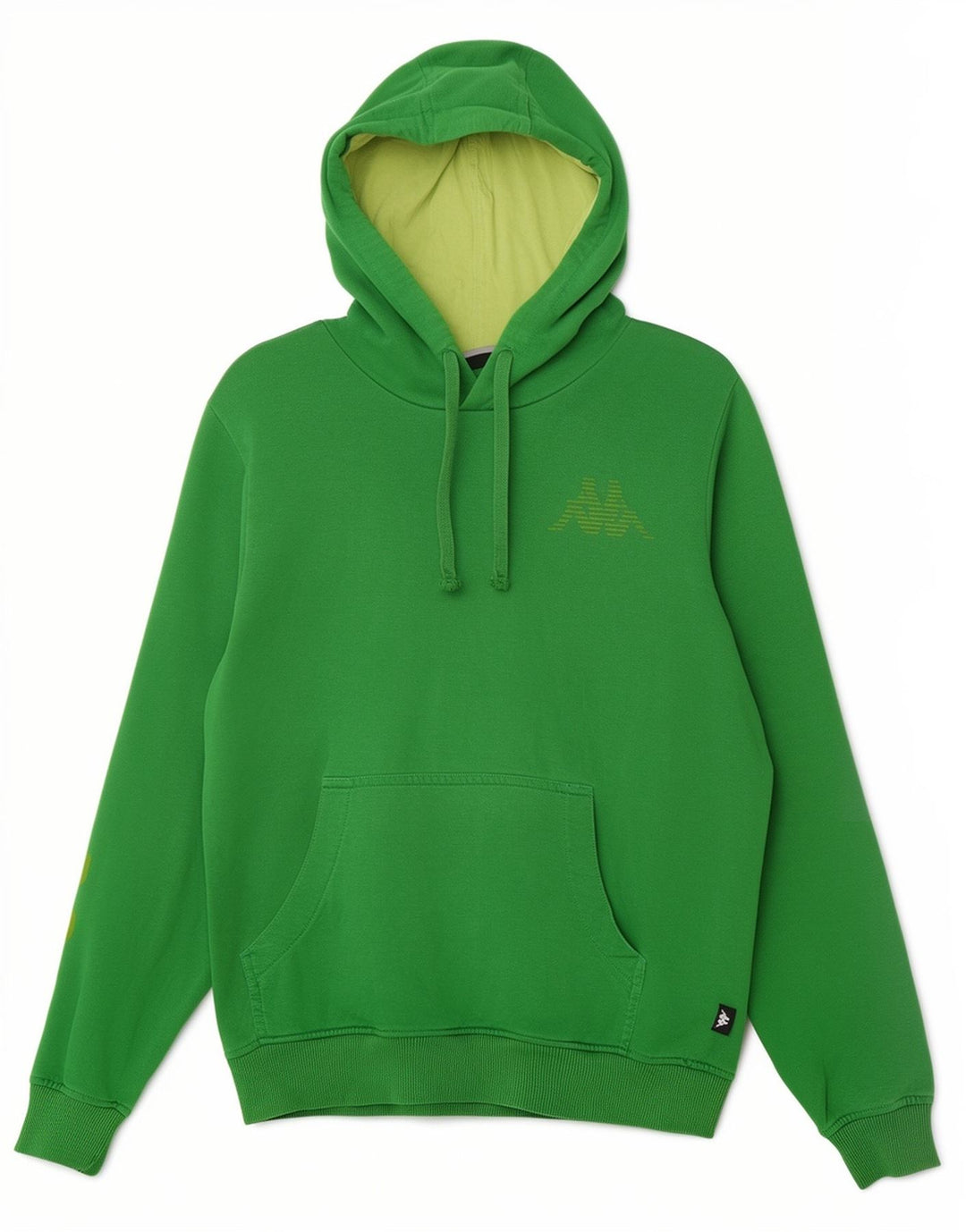Kappa Herren Graphic Hoodie Pullover Mittelgrüne Baumwolle