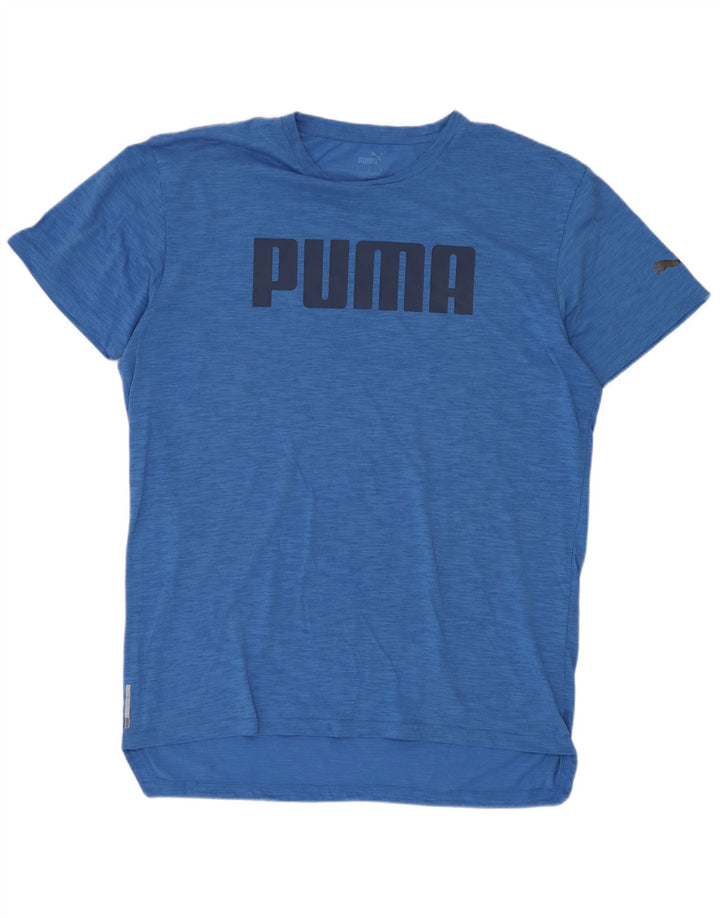 Puma Herren Grafik-T-Shirt-Oberteil Mittelblau