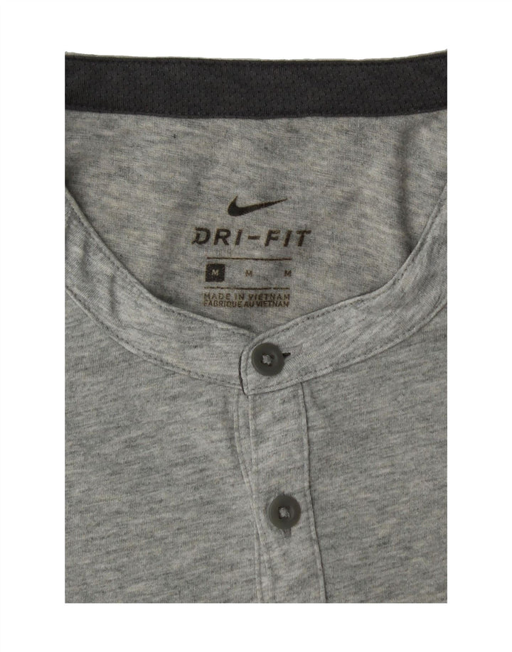 NIKE Womens Longline 3/4 Sleeve T-Shirt Top UK 14 Medium Grey Vintage Nike and Second-Hand Nike from Messina Hembry 