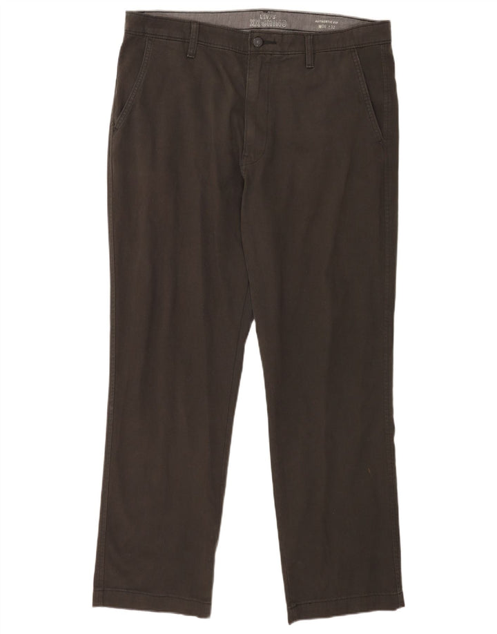 Levi's Herren gerade Chinohose W36 L32 graue Baumwolle