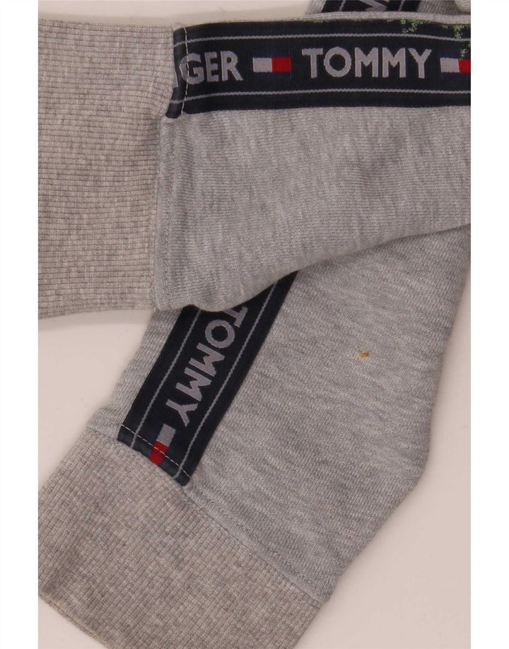 Tommy Hilfiger Herren-Kapuzenpullover mit grafischem Reißverschluss, mittelgrau, Farbblock