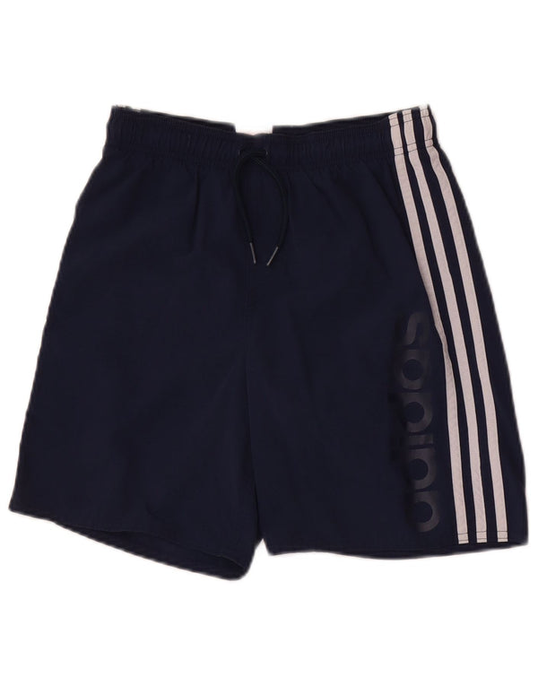 Adidas Sportshorts mit Grafik für Jungen, 11–12 Jahre, marineblaues Nylon