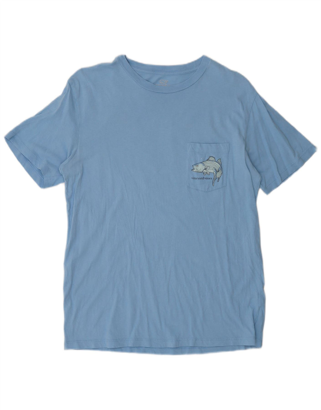 Vineyard Vines Herren-T-Shirt mit Grafik, klein, blau, Fisch aus Baumwolle