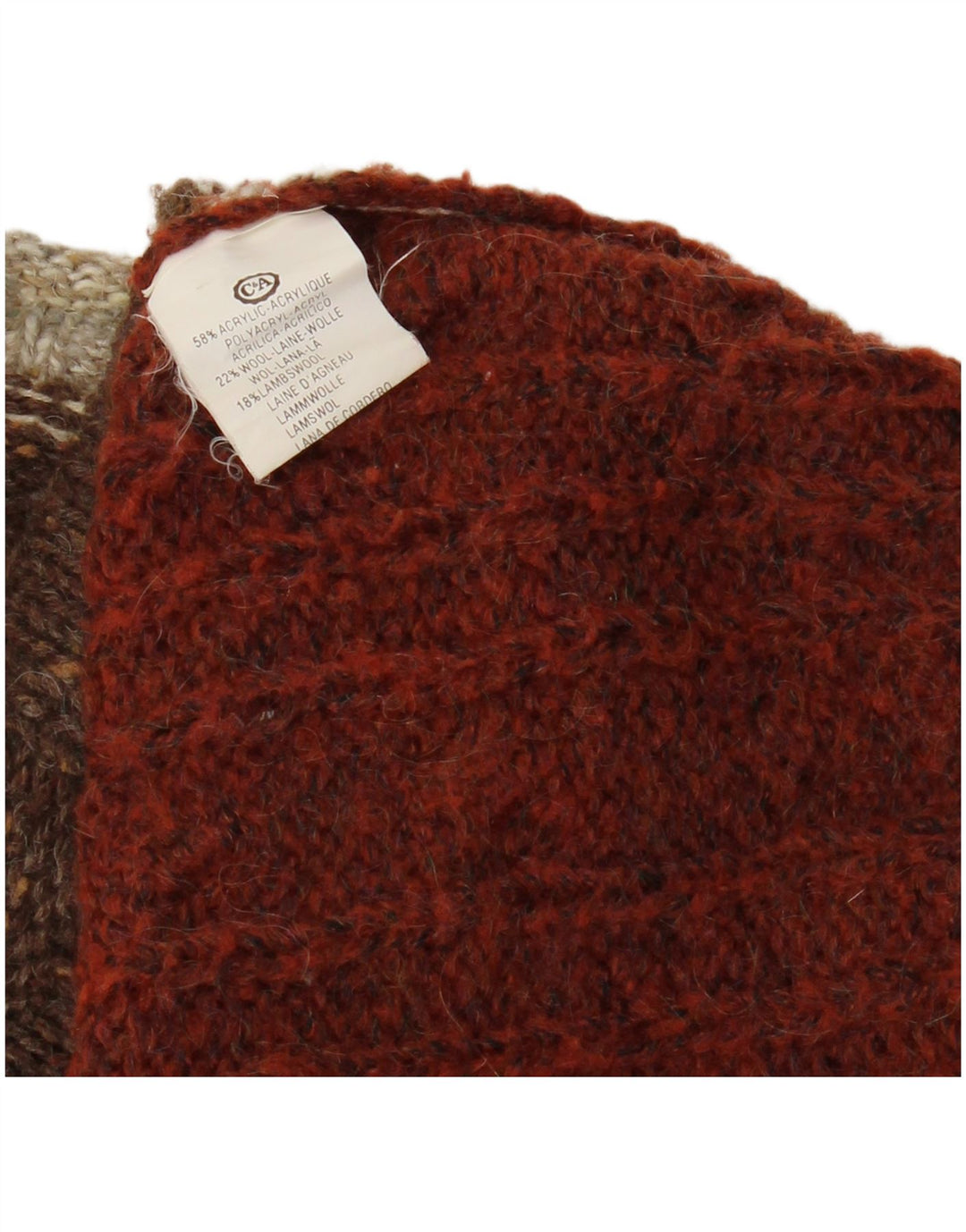 VINTAGE Damen-Cardigan-Pullover UK 16 Großer mehrfarbiger Farbblock