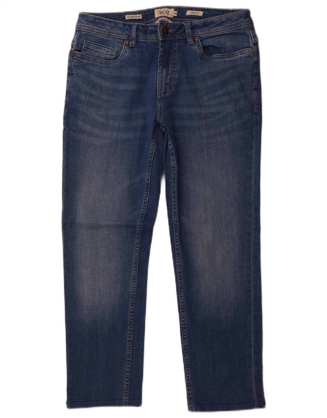 Dack's Herren Slim Jeans IT 46 Small W30 L26 Blaue Baumwolle