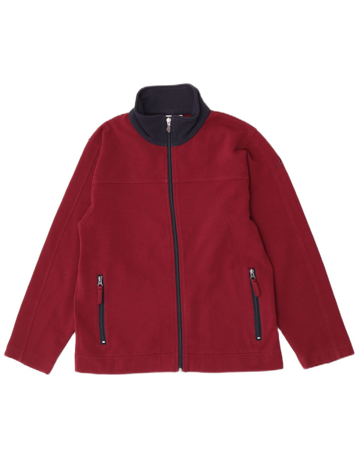 Kappa Damen-Trainingsanzug-Top-Jacke, UK 14, Größe L, Kastanienbraun, Farbblock-Polyester