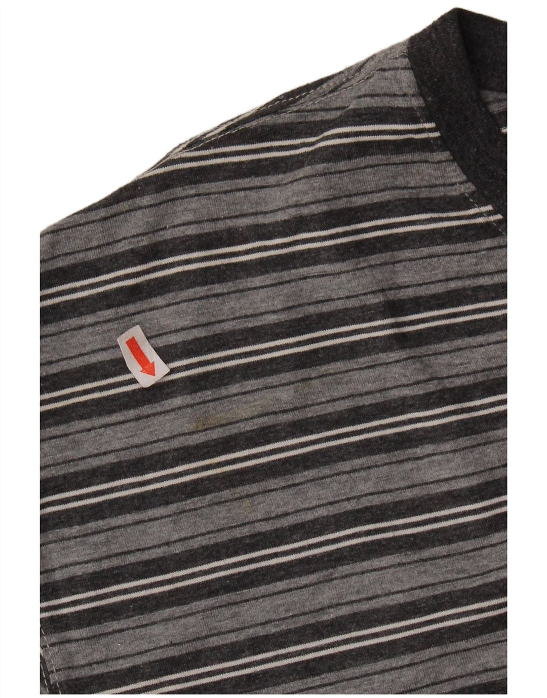 CALVIN KLEIN Herren T-Shirt Top Große grau gestreifte Baumwolle