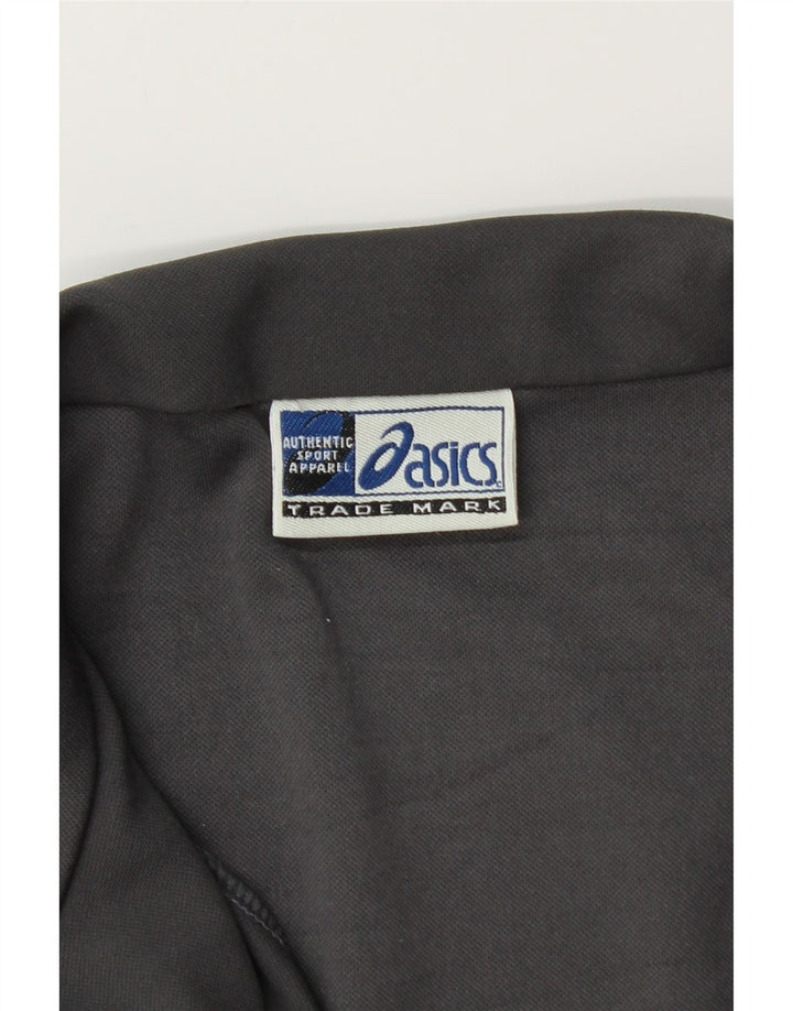 ASICS Herren-Trainingsanzug-Top-Jacke, kleines graues Farbblock-Polyester