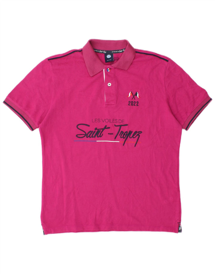 North Sails Herren-Poloshirt mit Grafik, Größe S, rosa Baumwolle