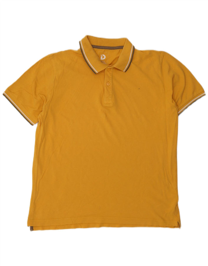 DACK'S Herren-Poloshirt, groß, gelbe Baumwolle