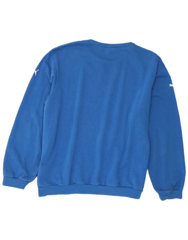Puma Herren Sweatshirt Pullover 2XL Blau Colourblock Baumwolle