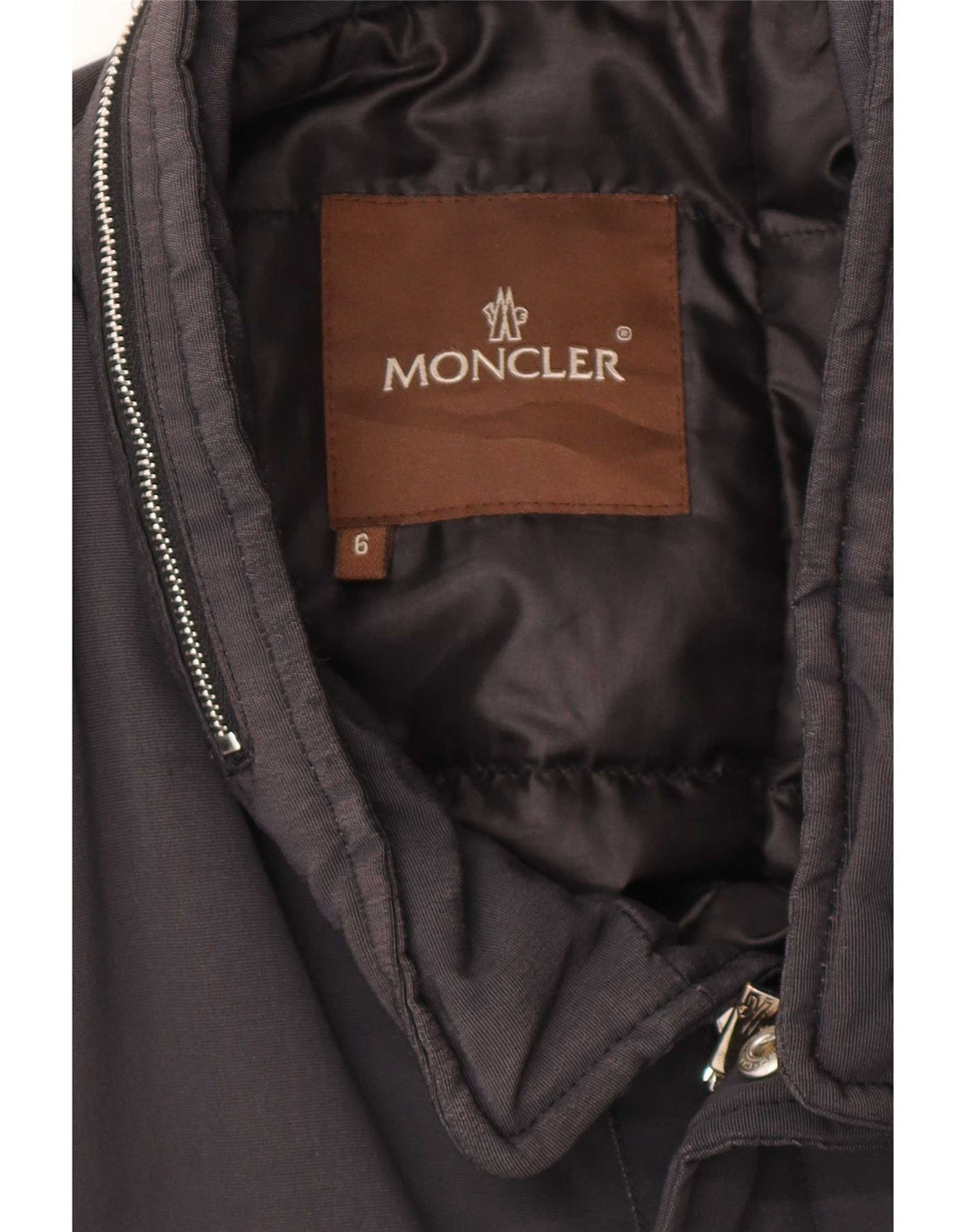 Moncler Herren gepolsterte Militärjacke, Größe 6 3XL, schwarze Baumwolle
