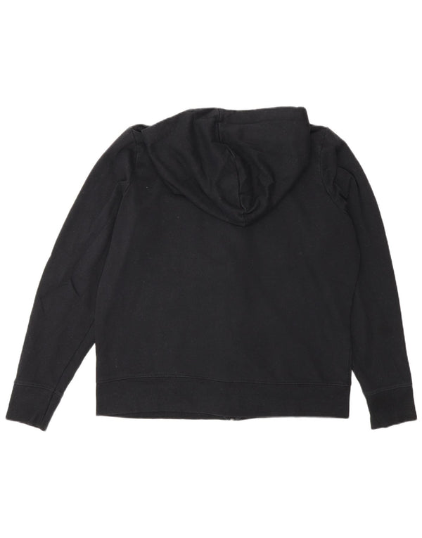 Marks & Spencer Damen Kapuzenpullover mit normaler Passform und Reißverschluss, Gr. 16, Schwarz
