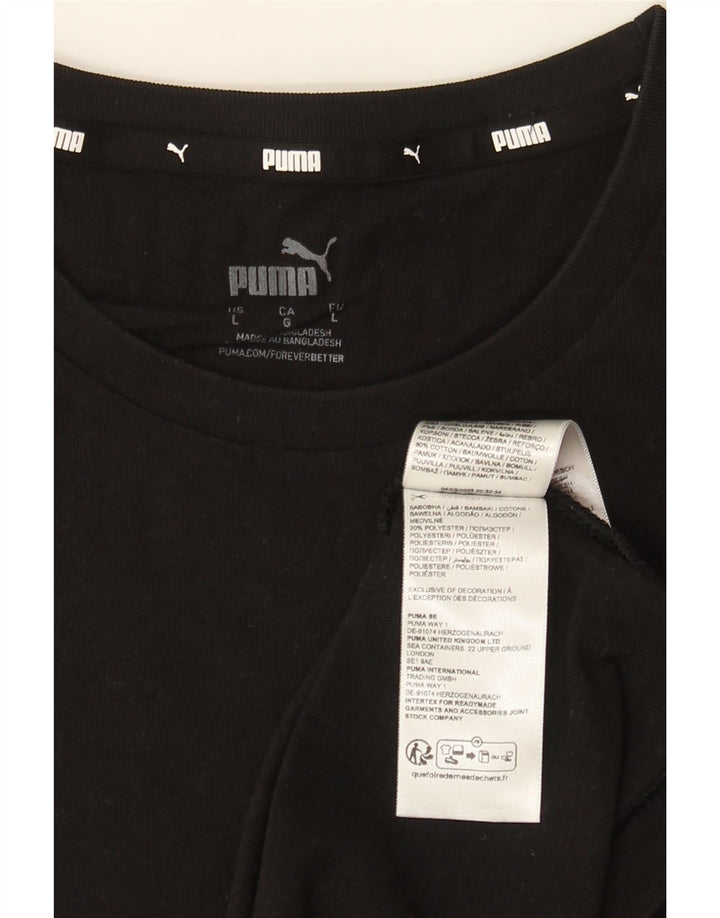 PUMA Herren T-Shirt Top Large Schwarz Baumwolle