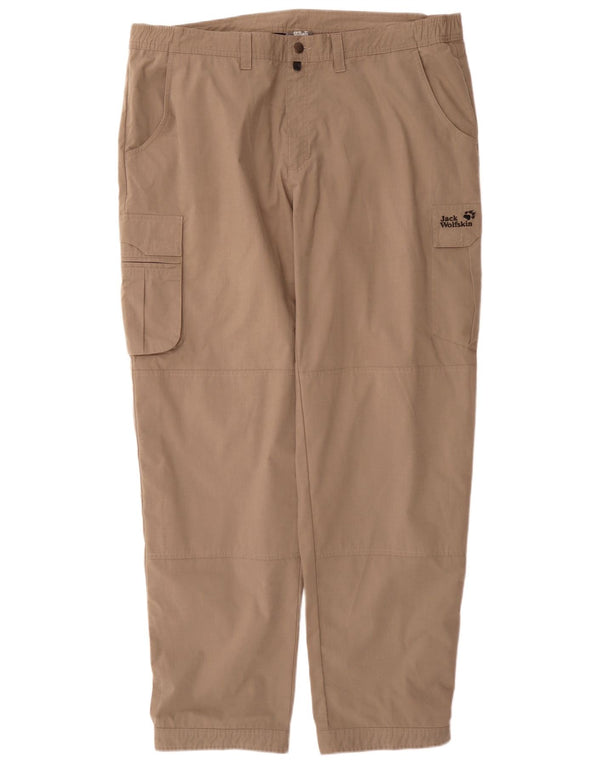 Jack Wolfskin Mens Hiking Cargo Trousers Size 58 2XL W40 L34 Beige