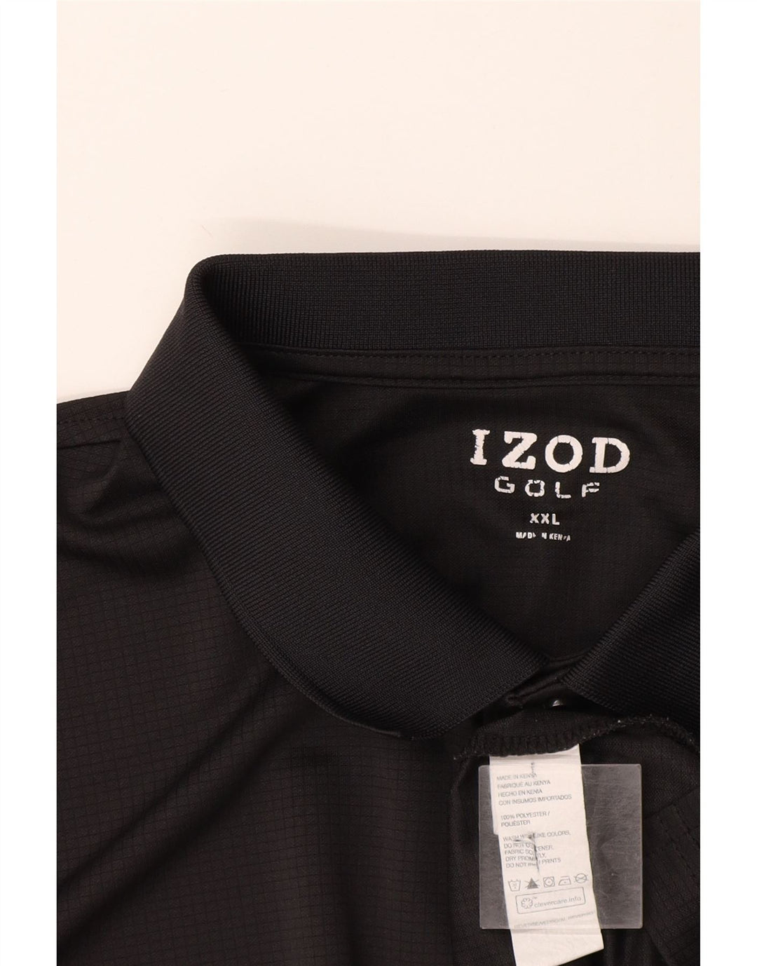 Izod Herren Poloshirt 2XL Schwarz Polyester