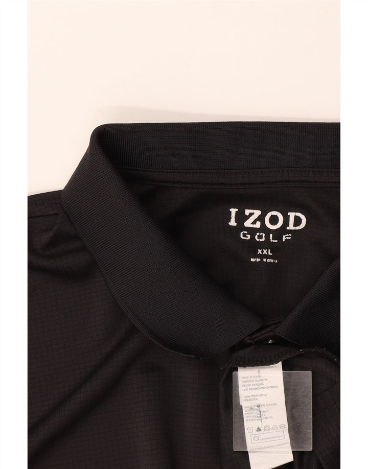 Izod Herren Poloshirt 2XL Schwarz Polyester