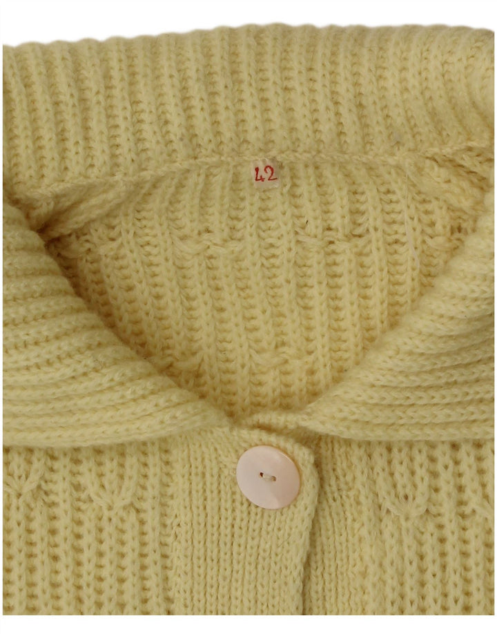 Vintage Damen Cardigan Pullover IT 42 Mittelgelb