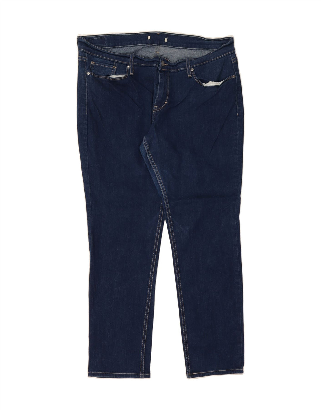 LEVI'S Womens Slim Jeans W31 L32 Navy Blue Cotton Vintage Levi's and Second-Hand Levi's from Messina Hembry 