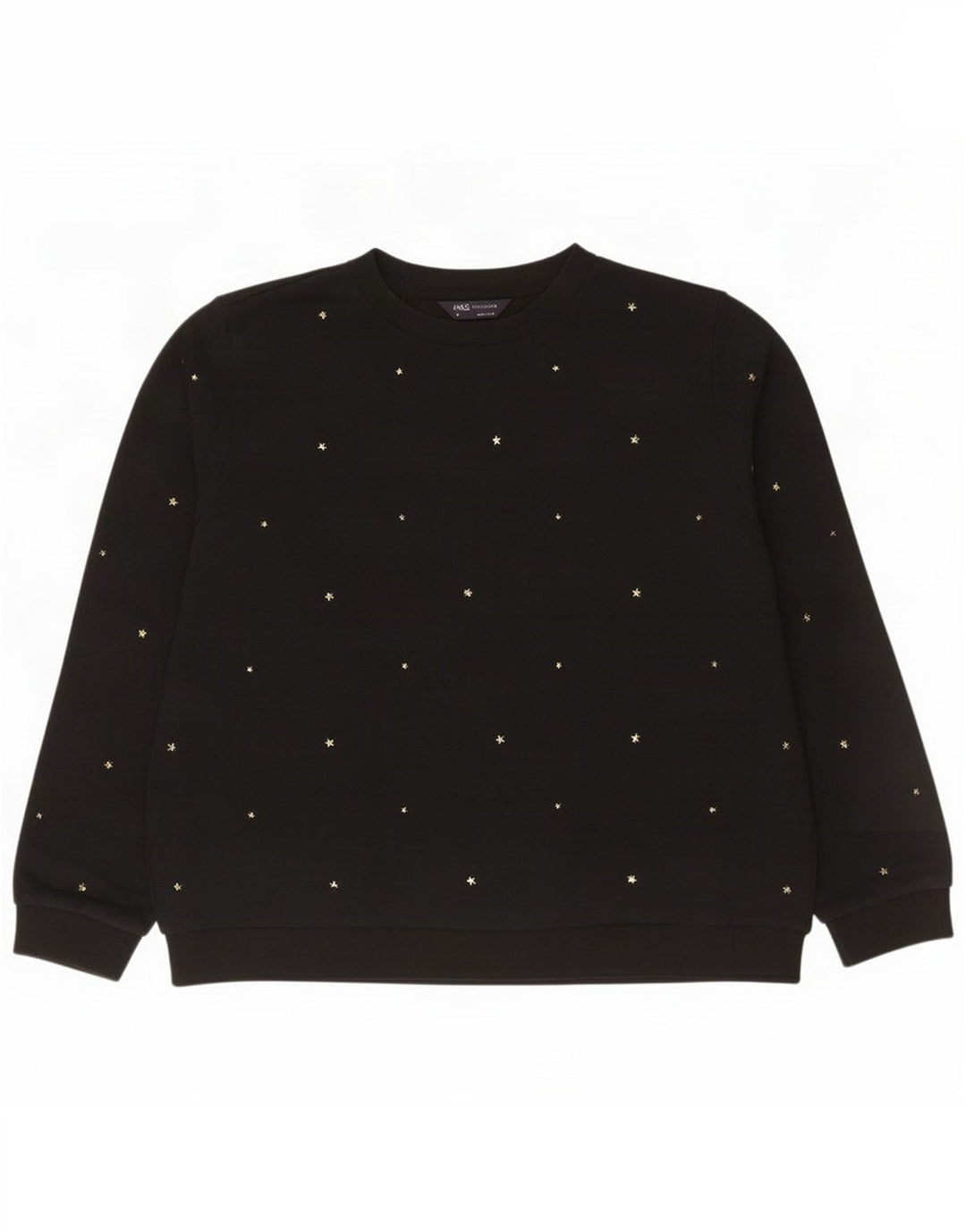 Marks & Spencer Damen Sweatshirt-Pullover UK 16 Large Black Spotted