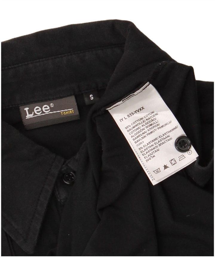 Lee Damen-Poloshirt mit Grafik, UK 10, Größe S, Schwarz, Baumwolle