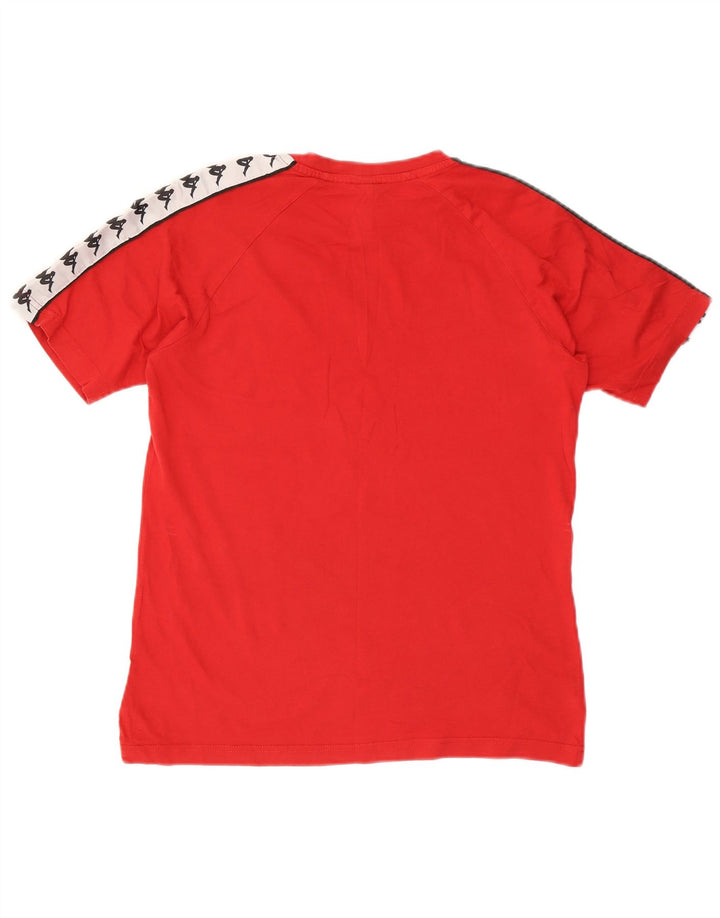 Kappa Herren-T-Shirt mit Grafik, Größe S, Rot, Farbblock