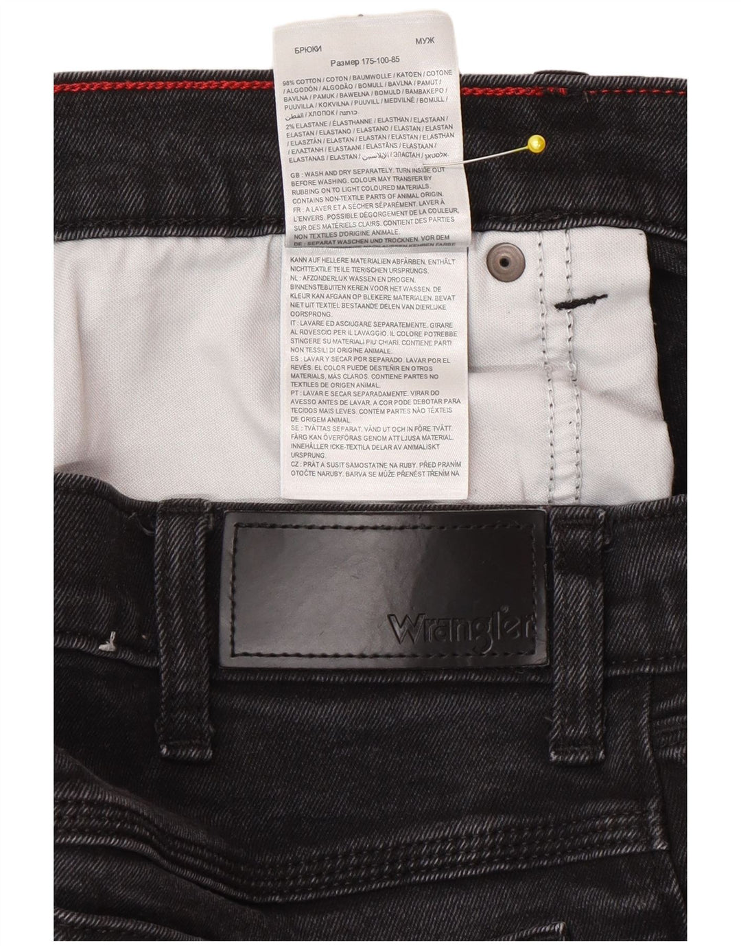 Wrangler Herren Straight Jeans W34 L32 Graue Baumwolle