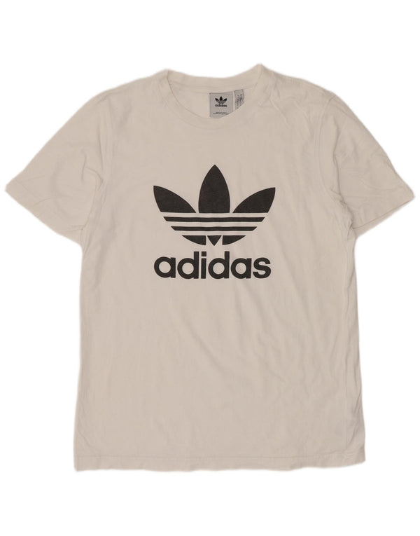 Adidas Herren Grafik T-Shirt Top Small Weiß Baumwolle