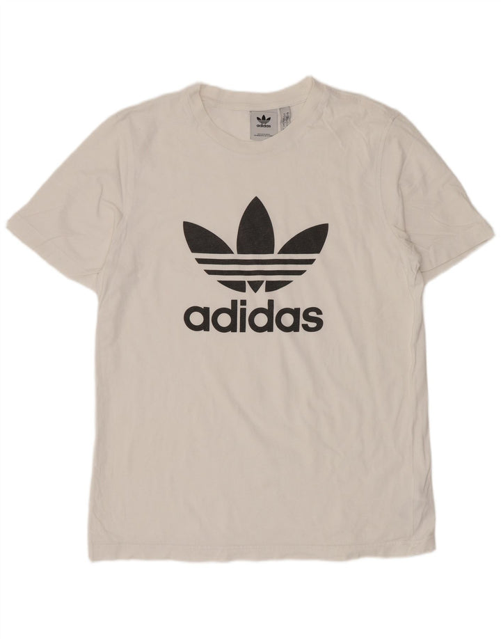 Adidas Herren Grafik T-Shirt Top Small Weiß Baumwolle